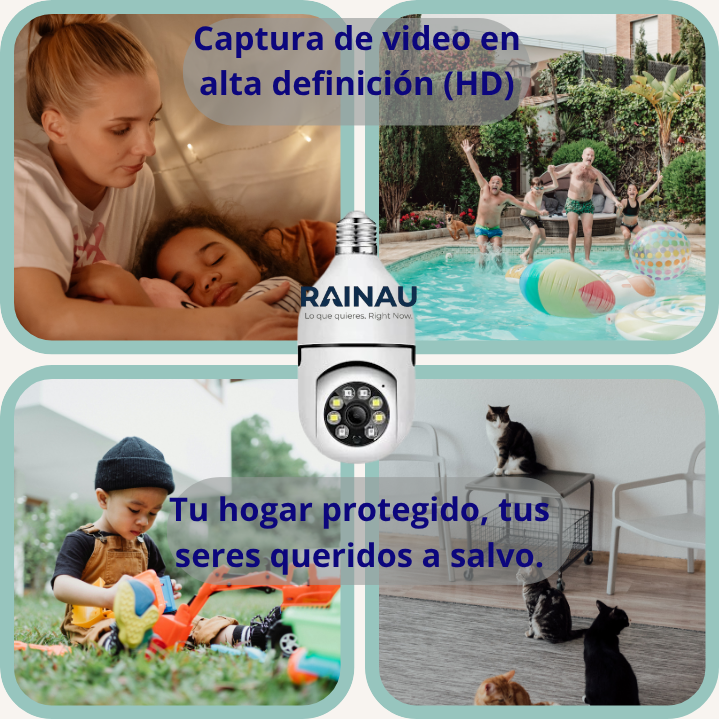 CAMARA/AMPOLLETA DE SEGURIDAD HD PANORAMICA